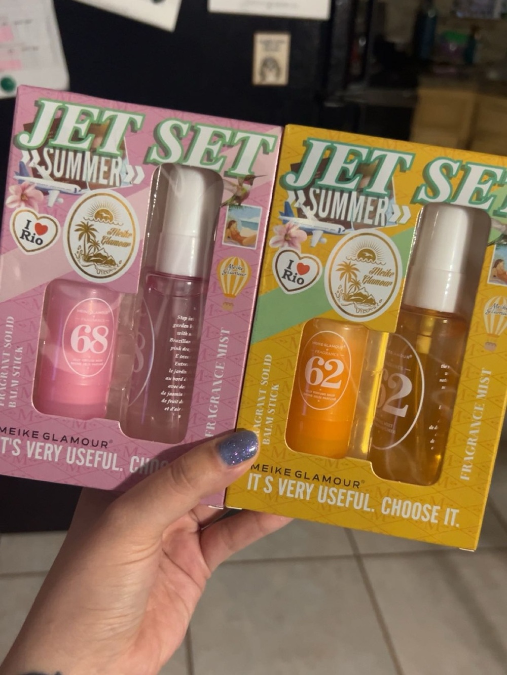 Summer Fragrance Gift Set - Pink & Orange